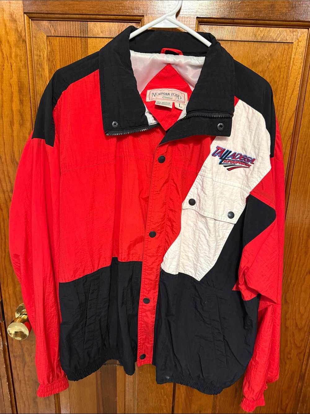 Tallahassee Racing Colorblock Windbreaker Jacket - Red/Black/White